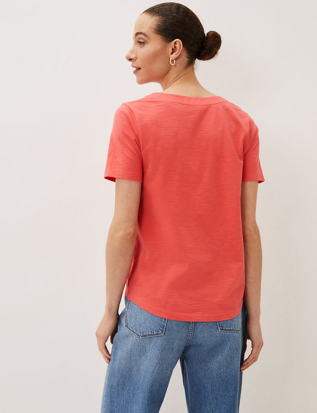 Pure Cotton V-Neck Short Sleeve Top 5 of 5