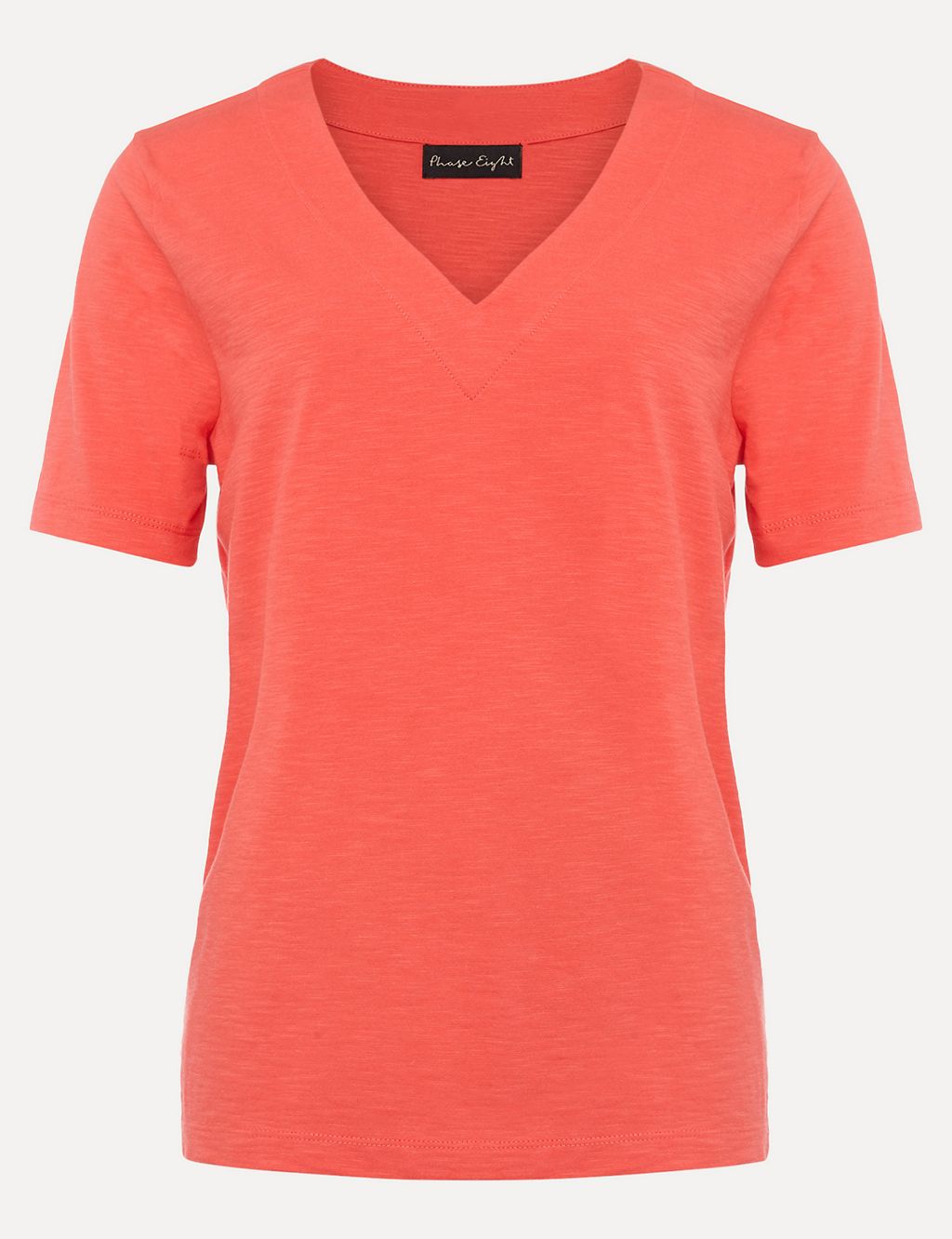 Pure Cotton V-Neck Short Sleeve Top 1 of 5