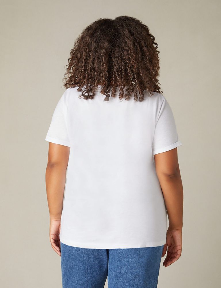 Pure Cotton V-Neck T-Shirt 6 of 7