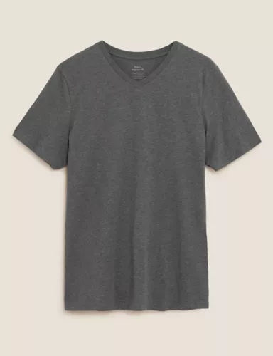 Pure Cotton V-Neck T-Shirt 1 of 1