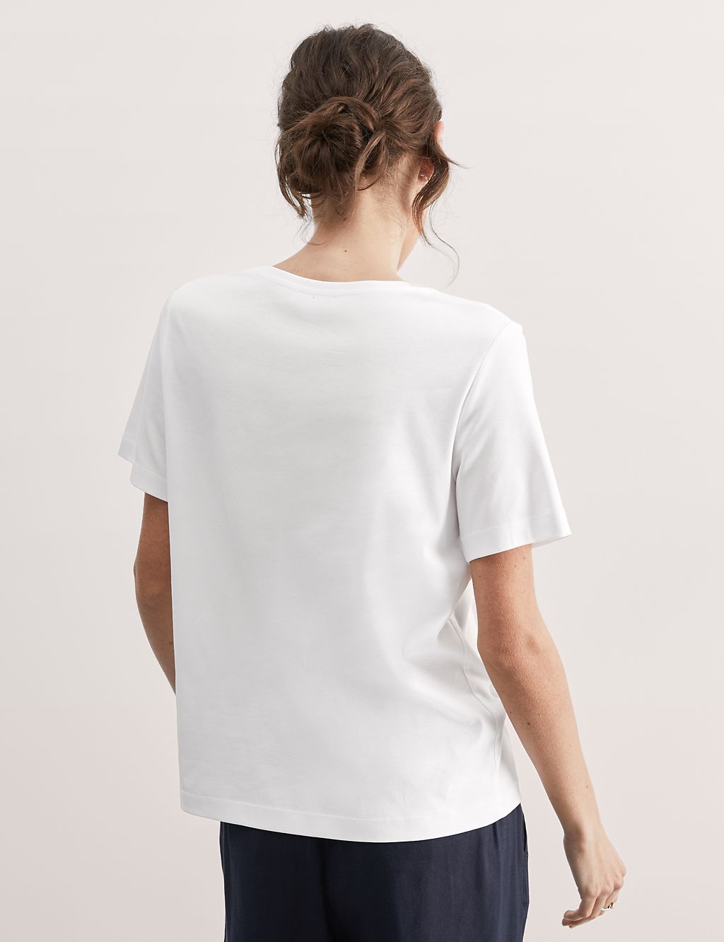 Pure Cotton V-Neck T-Shirt 4 of 7