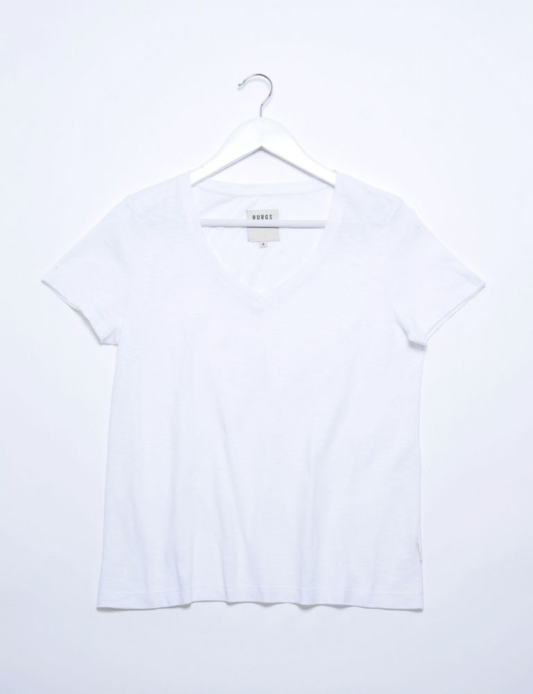 Pure Cotton V-Neck T-Shirt 2 of 5