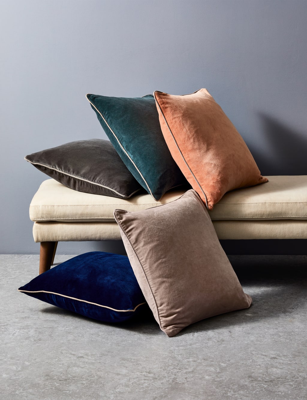 Pure Cotton Velvet Cushion 5 of 5