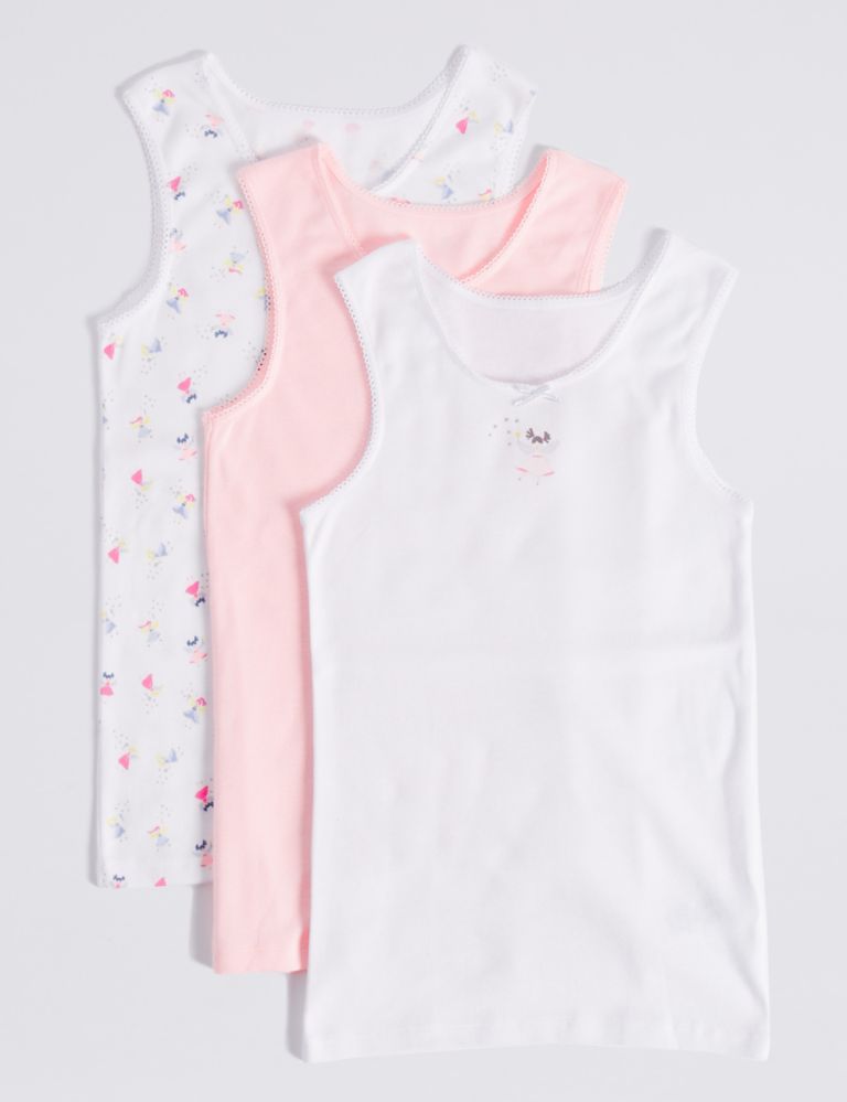 Pure Cotton Vests (2-8 Years) 1 of 1