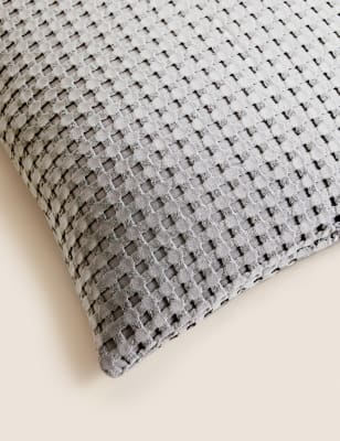 Grey waffle clearance cushion