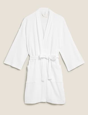 cotton dressing gown with buttons