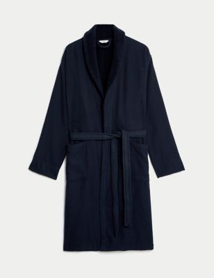 Pure Cotton Waffle Dressing Gown Image 2 of 4
