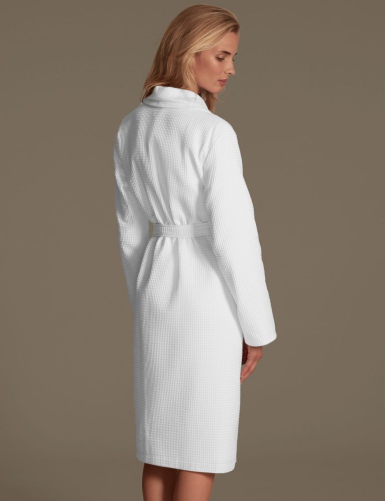 Pure Cotton Waffle Dressing Gown 4 of 5