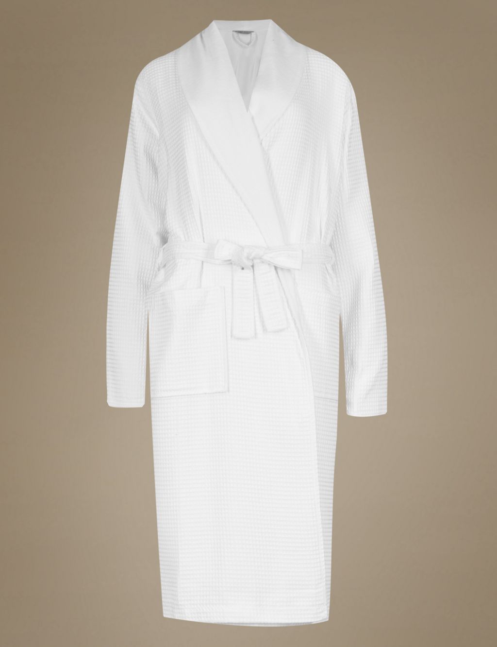 Pure Cotton Waffle Dressing Gown 1 of 5
