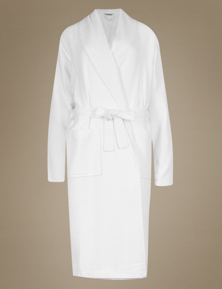 Pure Cotton Waffle Dressing Gown 3 of 5