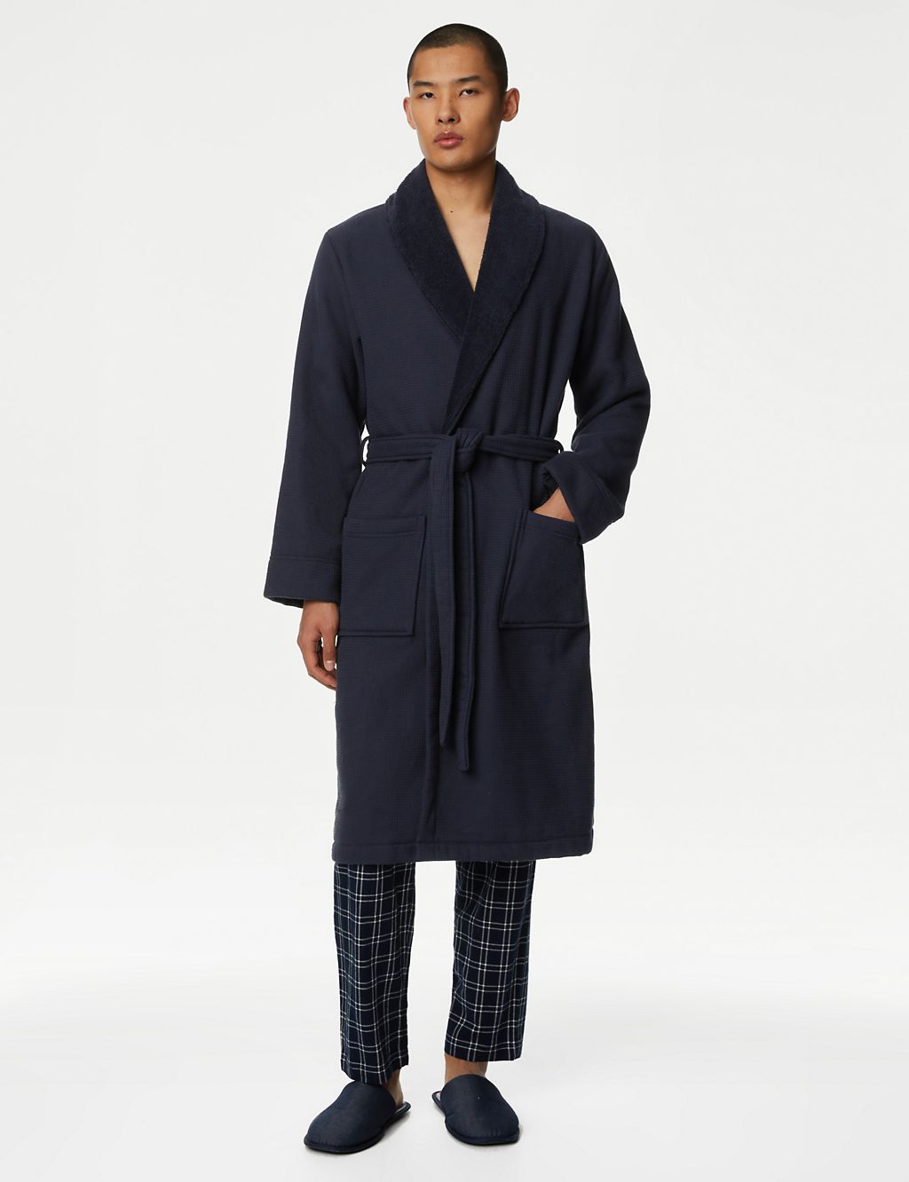 Pure Cotton Waffle Dressing Gown 3 of 4