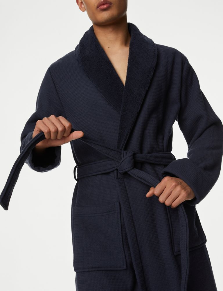 Pure Cotton Waffle Dressing Gown 3 of 4