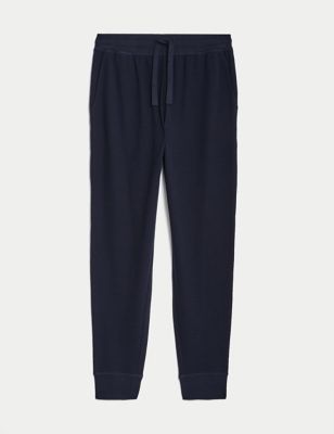 Pure Cotton Waffle Jogger Bottoms Image 2 of 5