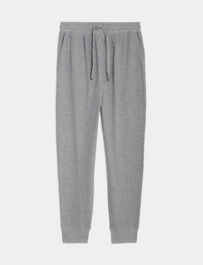 Pure Cotton Waffle Jogger Bottoms Image 2 of 5