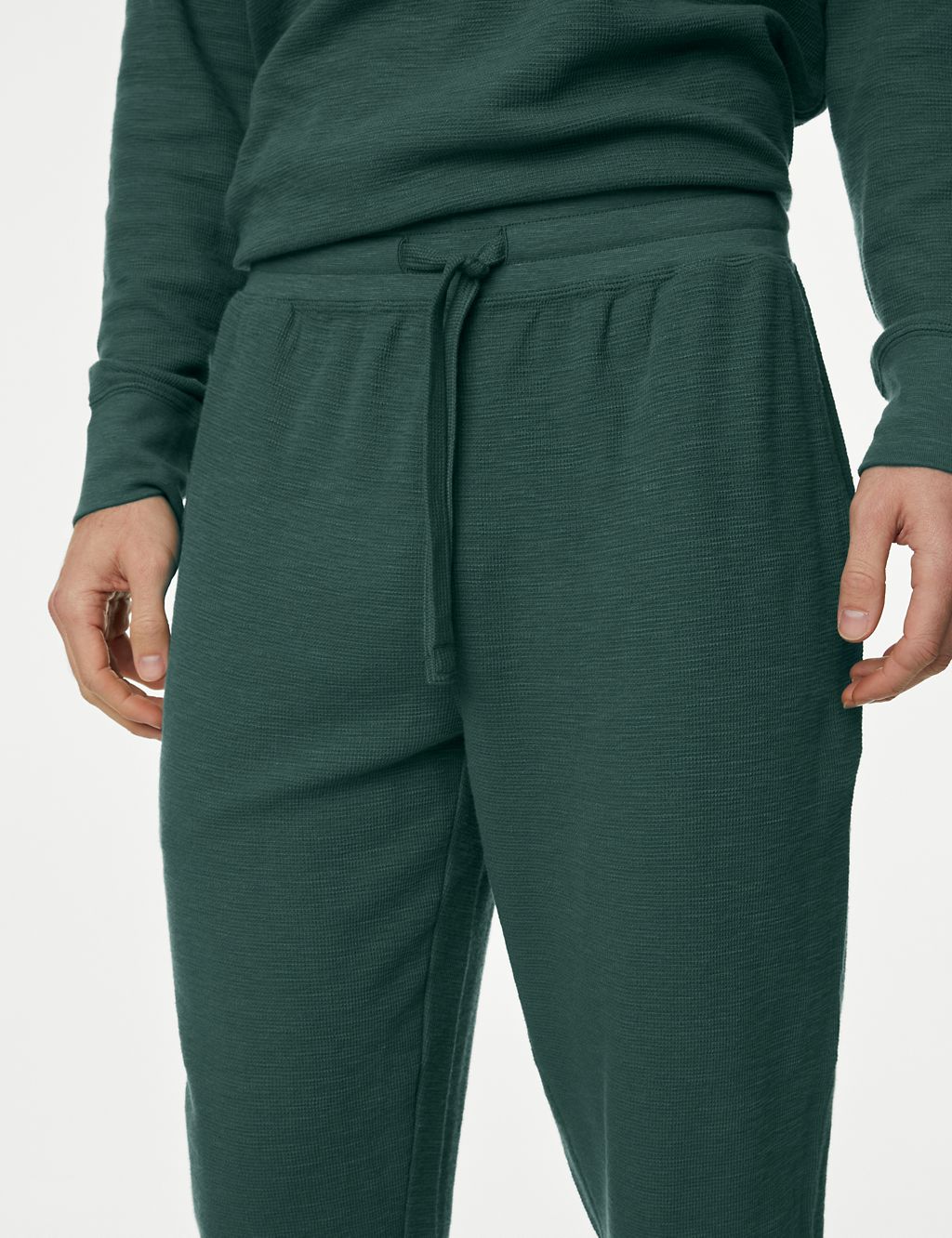 Pure Cotton Waffle Jogger Bottoms 4 of 5