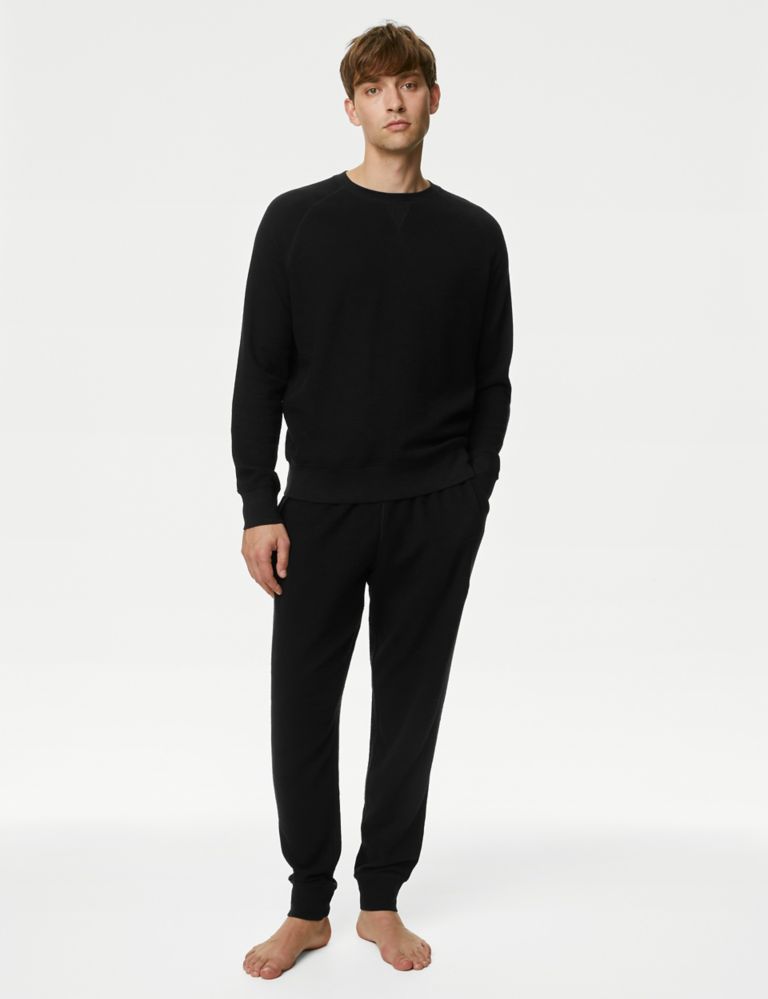 Pure Cotton Waffle Jogger Bottoms, M&S Collection