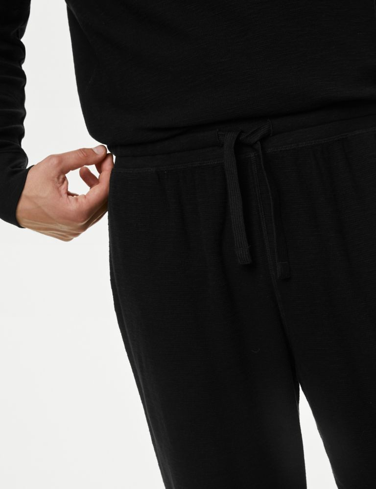 Pure Cotton Waffle Jogger Bottoms 4 of 5