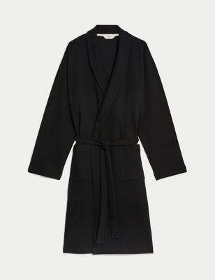 Pure Cotton Waffle Lightweight Dressing Gown Image 2 of 5