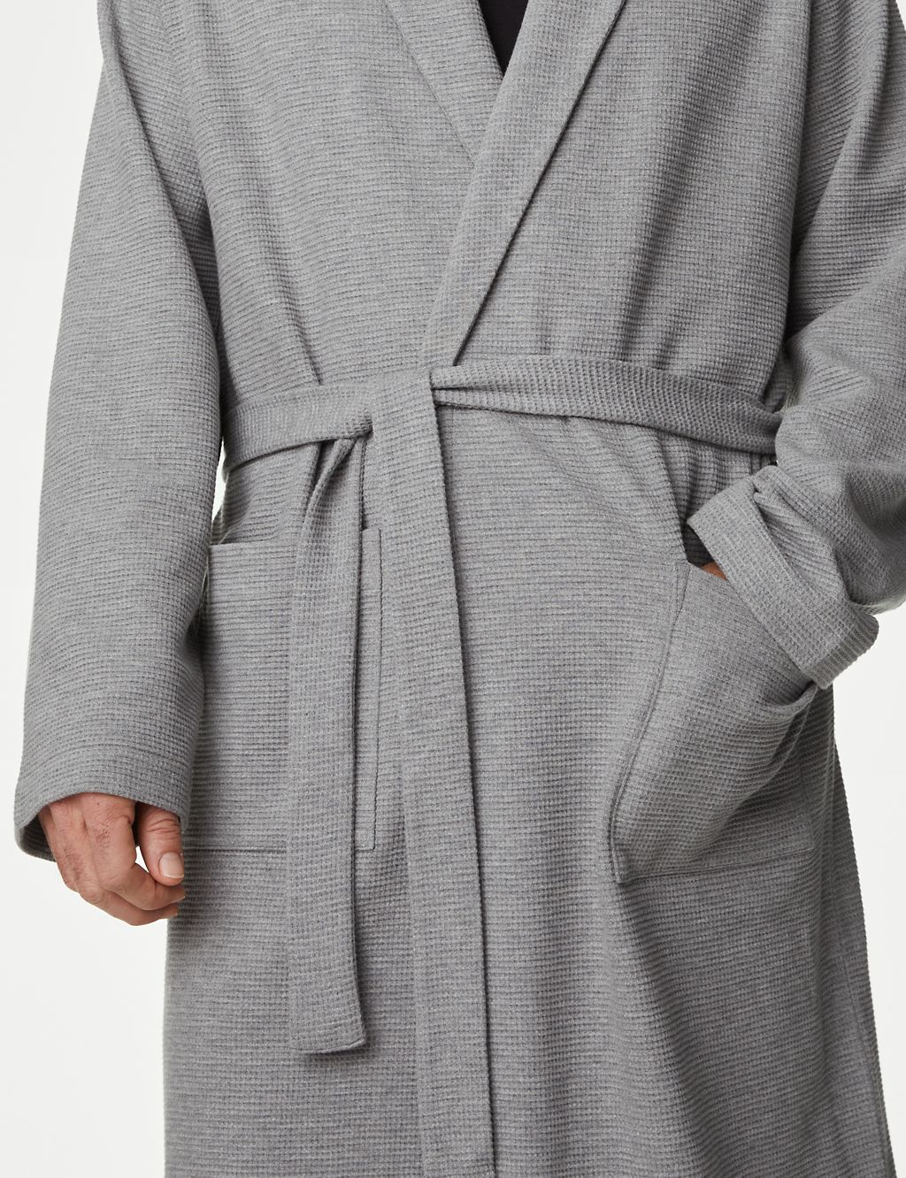 Pure Cotton Waffle Lightweight Dressing Gown 2 of 4