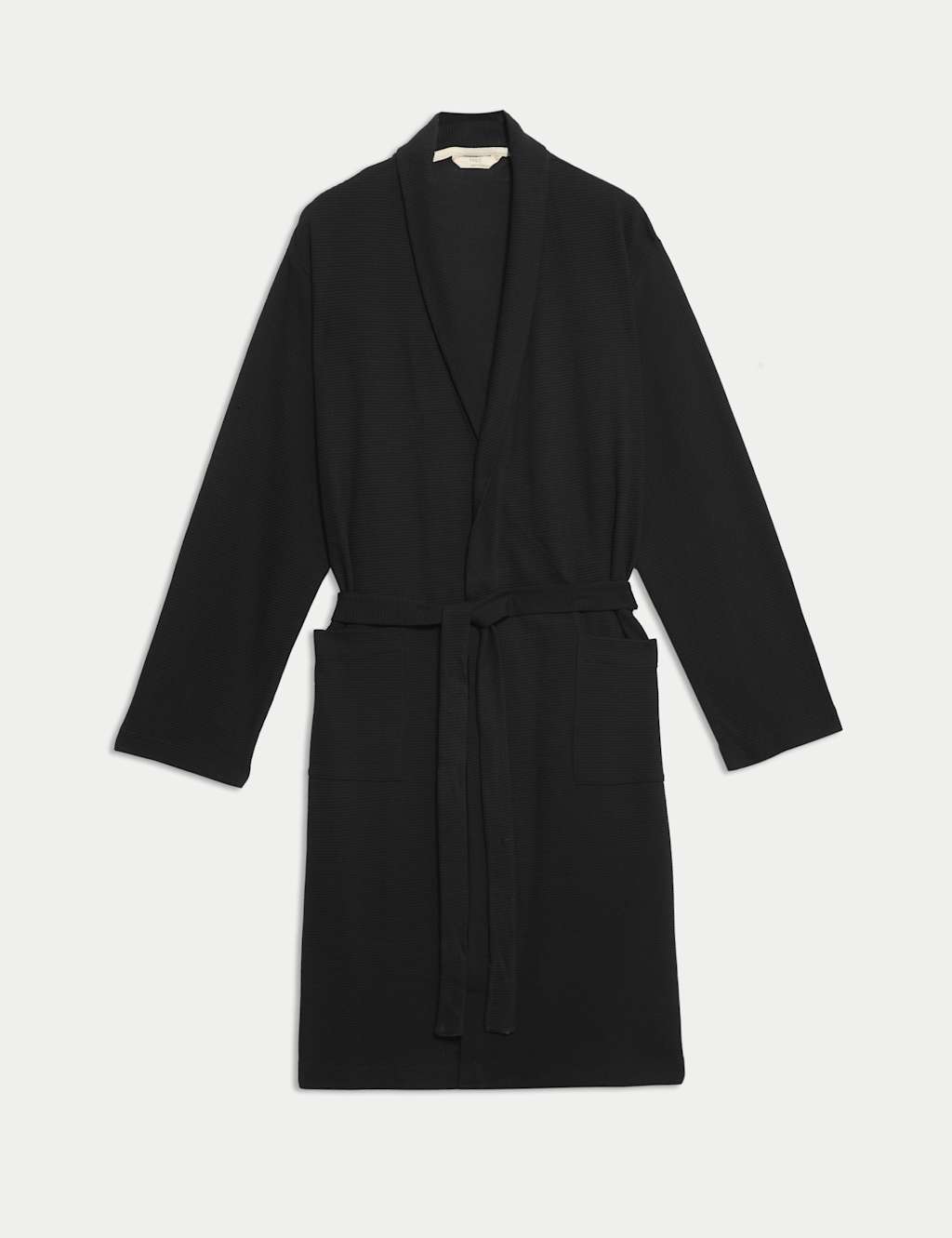Pure Cotton Waffle Lightweight Dressing Gown M&S Collection M&S