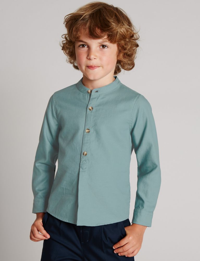 Pure Cotton Waffle Shirt (1-7 Years) 1 of 3