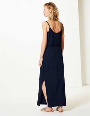 m&s black maxi dress