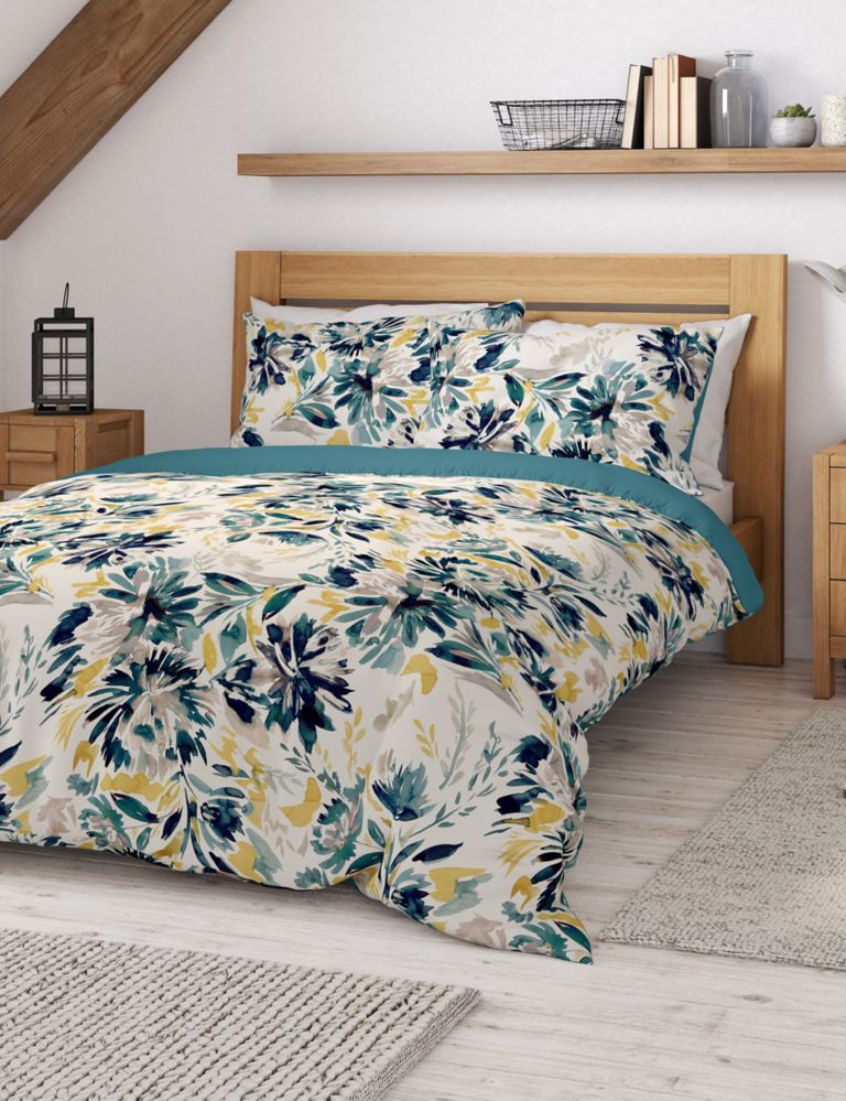 Pure Cotton Watercolour Floral Bedding Set 3 of 5