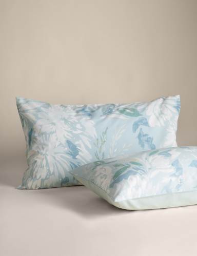 Pure Cotton Watercolour Floral Bedding Set 3 of 4