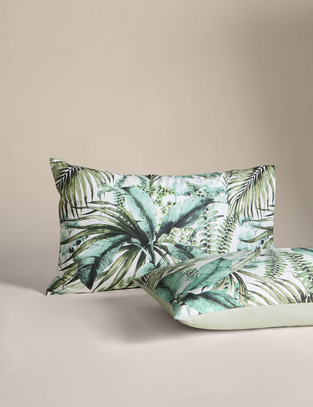 Pure Cotton Watercolour Palm Bedding Set M&S Collection M&S