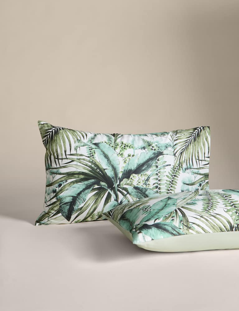 Pure Cotton Watercolour Palm Bedding Set | M&S Collection | M&S