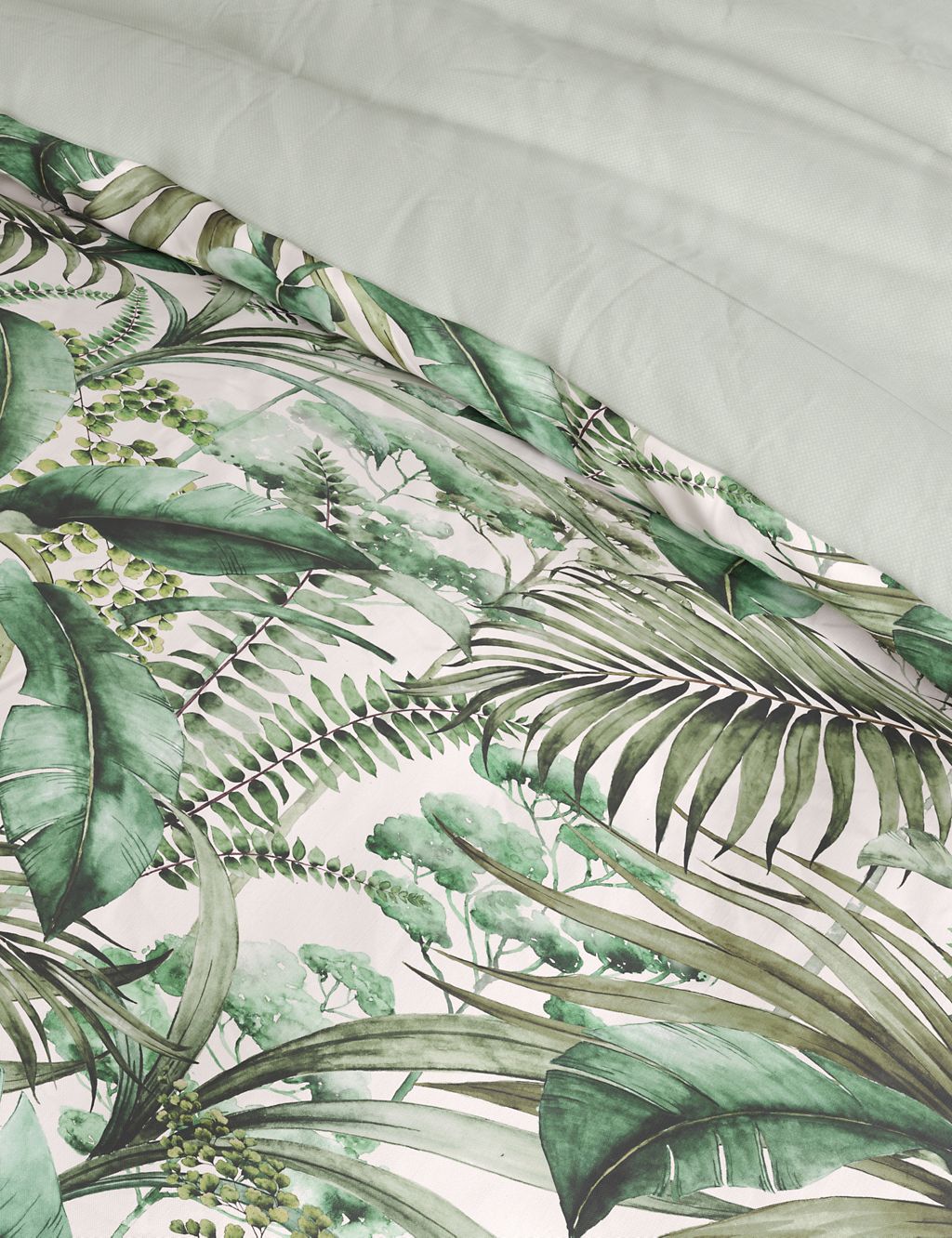 Pure Cotton Watercolour Palm Bedding Set 4 of 6