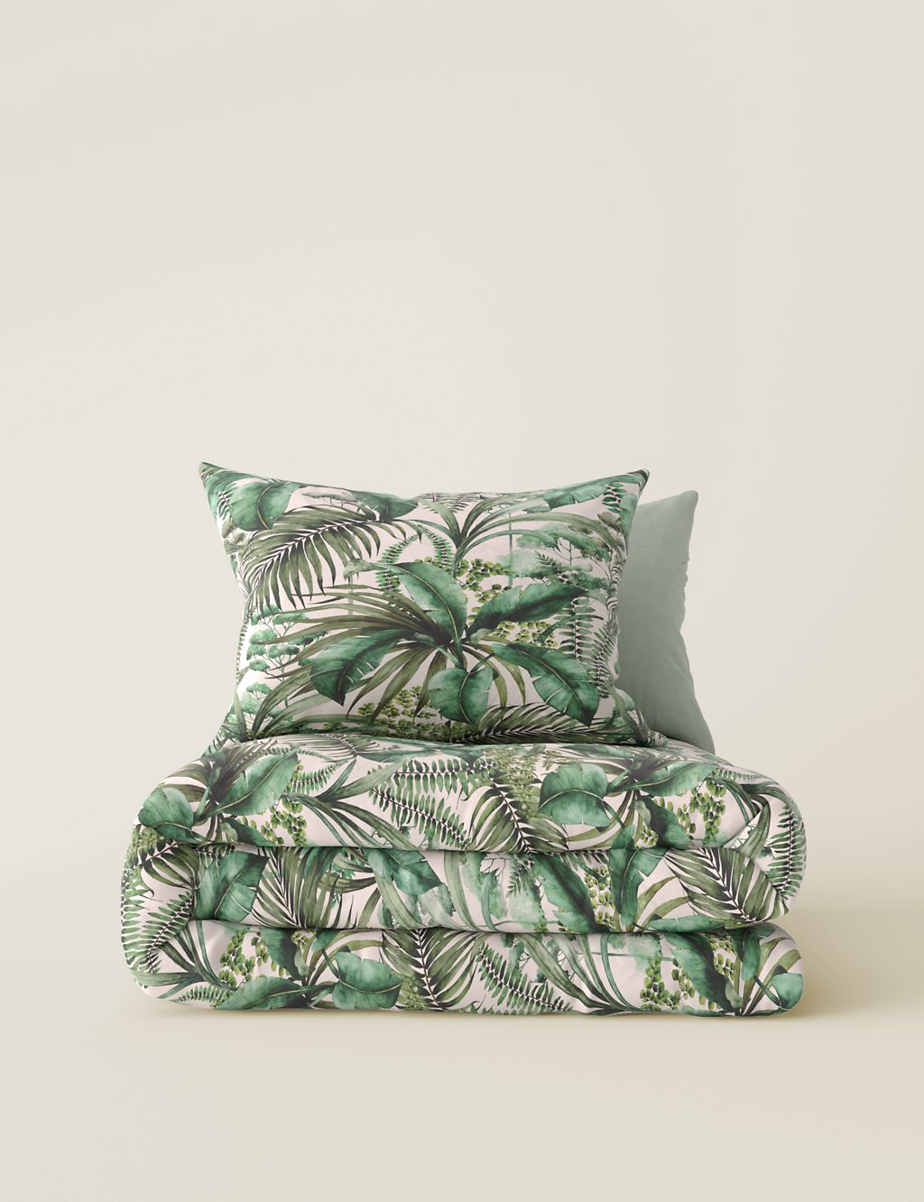 Pure Cotton Watercolour Palm Bedding Set 1 of 6