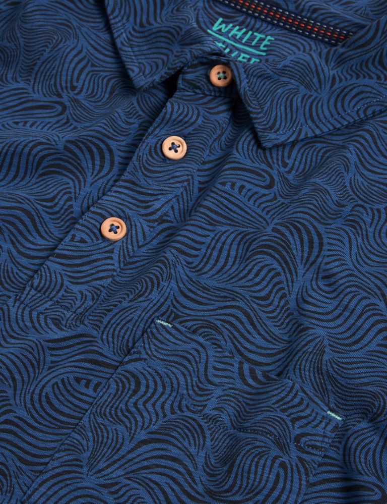 Pure Cotton Wave Print Polo Shirt 6 of 6