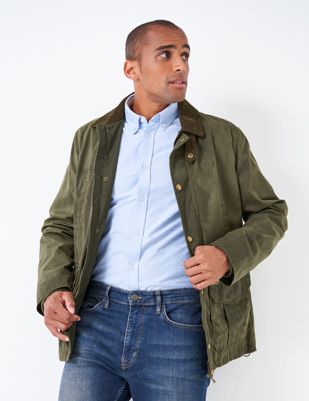 Khaki wax jacket discount