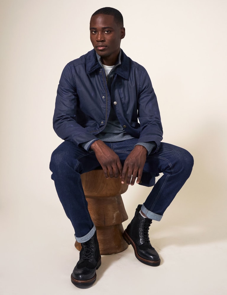 Blue wax shop jacket mens