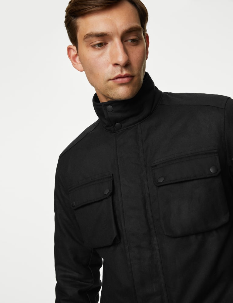 Waxed cotton parka mens discount
