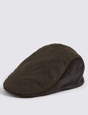 quilted flat cap