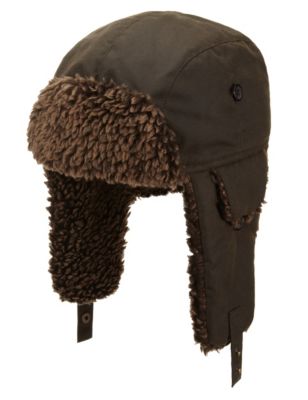 Pure Cotton Waxed Thinsulate™ Trapper Hat with Stormwear™ Image 1 of 1