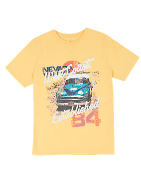 Pure Cotton West Coast Car T-Shirt (5-14 Years) Image 2 of 3