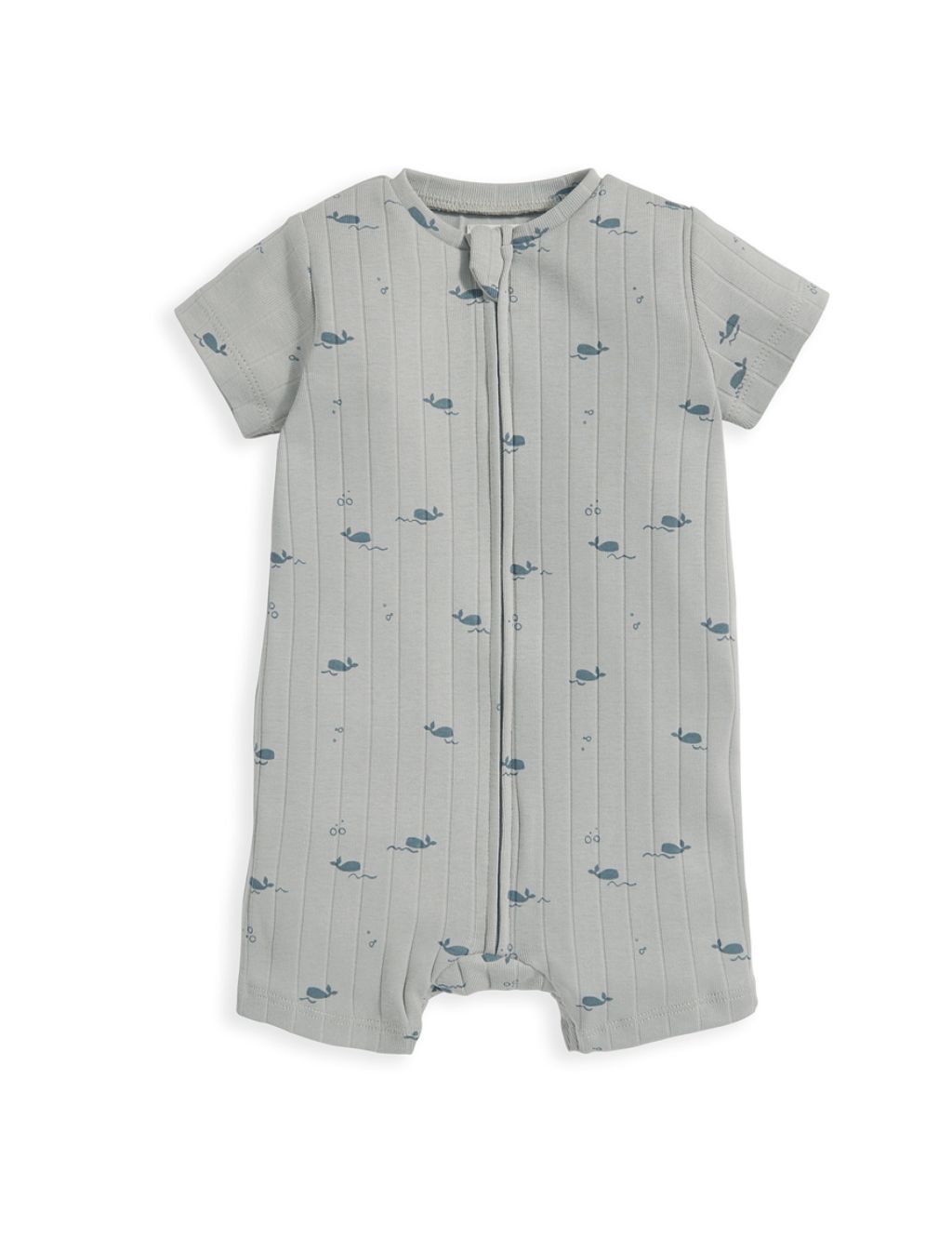 Pure Cotton Whale Print Romper (7lbs-12 Mths) 2 of 2