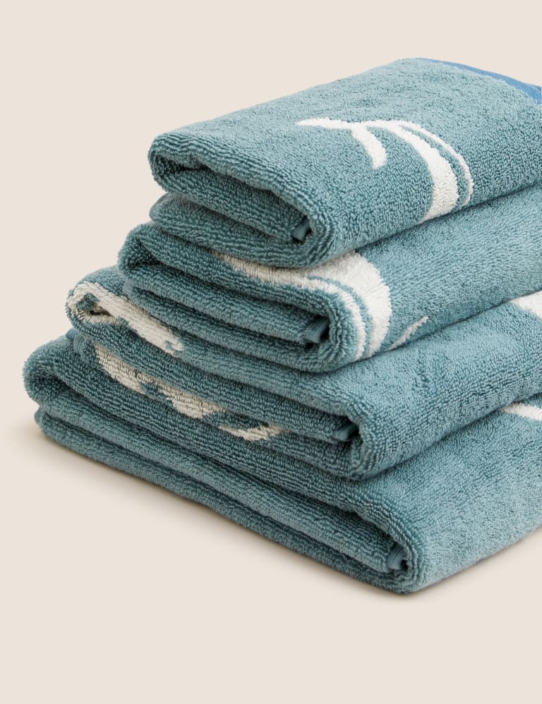 Pure Cotton Whale Towel M S Collection M S