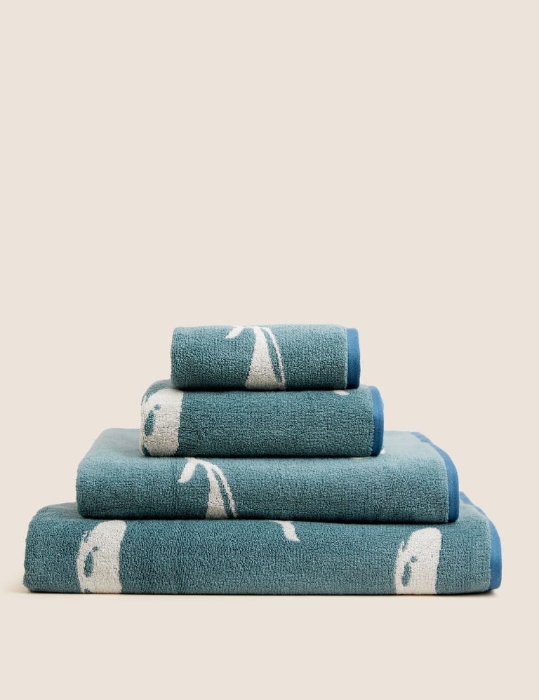 Pure Cotton Whale Towel 3 of 6