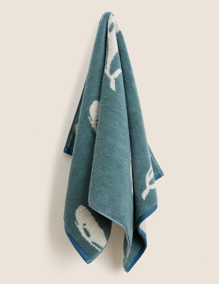 Pure Cotton Whale Towel 4 of 6