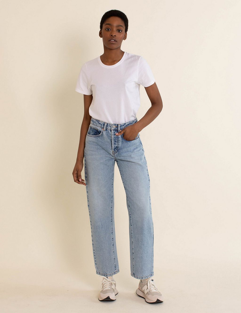 Pure Cotton Wide Leg Jeans 3 of 4