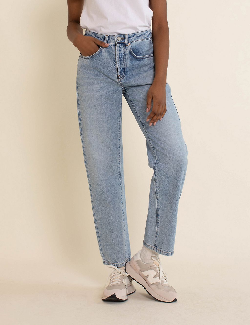 Pure Cotton Wide Leg Jeans 1 of 4
