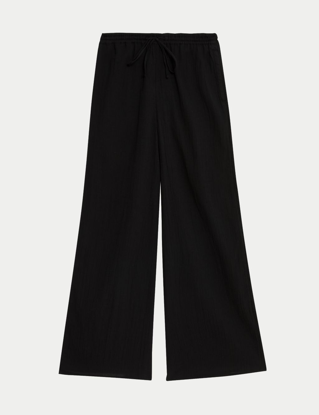 Pure Cotton Wide Leg Trousers 1 of 5