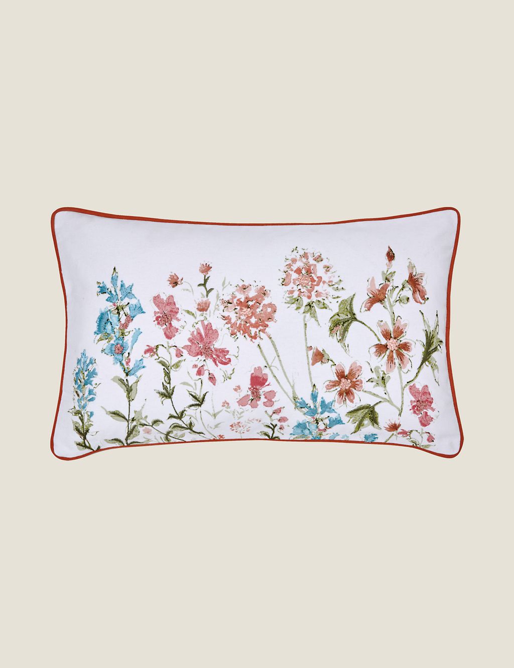 Pure Cotton Wild Meadow Bolster Cushion 1 of 1