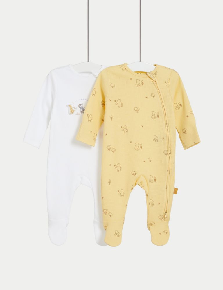 Pure Cotton Winnie the Pooh™ Sleepsuit (7lbs-3 Yrs) 1 of 4