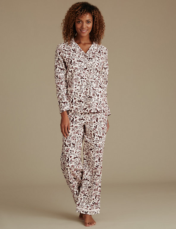 Love to Sleep Womens Flannel Long Pyjama Bottoms Check Stripe UK Seller 