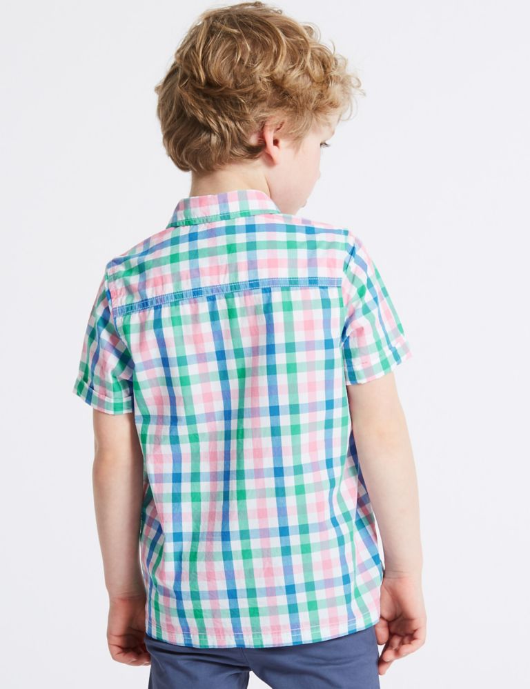 Pure Cotton Woven Checked Shirt (3 Months - 7 Years) 3 of 3